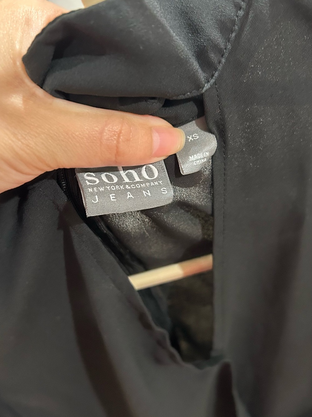 New York & Company Soho Jeans Black Women's Blouse